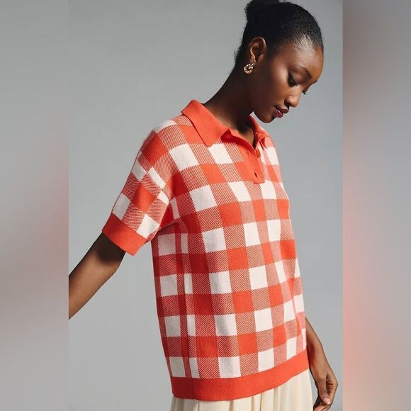 Anthropologie KULE The Brie Knit Sweater Polo Shirt NWT - Picture 3 of 13